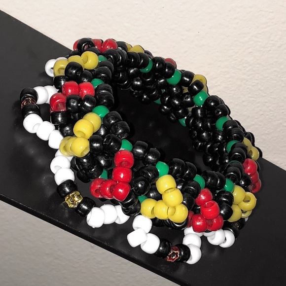 Hand Crafted Jewelry - Rasta Chandelier Kandi Cuff